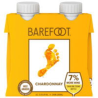 Barefoot Cardonnay White Wine 200ml 4pk, 200 Millilitre