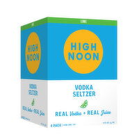 High Noon Lime Vodka Hard Seltzer 355ml Can 4pk, 355 Millilitre