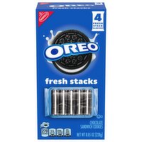 OREO Fresh Stacks Chocolate Sandwich Cookies, Travel Snacks, 4 Multi Snack Packs, 8.05 Ounce