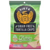 Siete Tortilla Chips, Grain Free, Lime, 5 Ounce