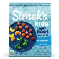 Simek's Meatballs Kids Mini Meatballs, Antibiotic Free, Beef, 12 Ounce