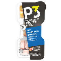 P3 Ham/Colby Jack/Cashews, Portable Protein Pack, 2 Ounce