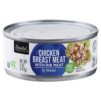 Essential Everyday Chicken Breast Meat with Rib Meat in Water, 5 Ounce