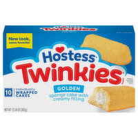 Hostess Twinkies Sponge Cake, with Creamy Filling, Golden, 10 Each