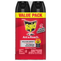 Raid Ant & Roach, Outdoor Fresh Scent, Value Pack, 2 Each