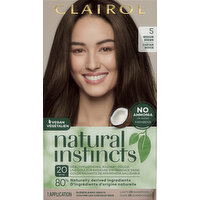 Natural Instincts 5 Medium Brown Zero Ammonia Vegan Hair Color with Coconut Oil + Aloe, 1 Each