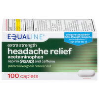 Equaline Extra Strength Caplets Headache Relief, 100 Each
