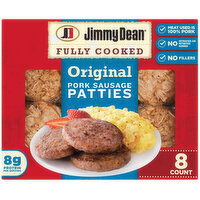 Jimmy Dean Fully Cooked Original Pork Breakfast Sausage Patties, 8 Each