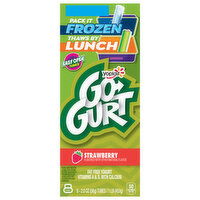 Go-Gurt Yogurt, Fat Free, Strawberry, 8 Each