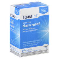 Equaline Dairy Relief, Fast Acting, Caplets, 60 Each