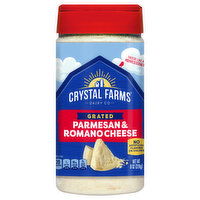 Crystal Farms Grated Parmesan & Romano Cheese, 8 Ounce