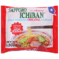 Sapporo Ichiban Noodles & Soup, Japanese Style, Original Flavored, 3.5 Ounce