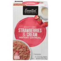 Essential Everyday Instant Oatmeal, Strawberries & Cream, 8 Each