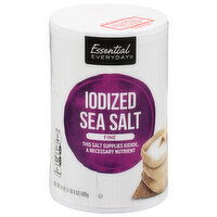 Essential Everyday Sea Salt, Iodized, Fine, 24 Ounce