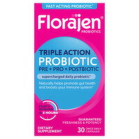 Florajen Probiotic, Triple Action, Capsules, 30 Each