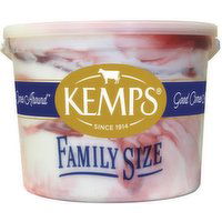 Kemps Strawberry Swirl Reduced Fat Ice Cream, 1 Gallon