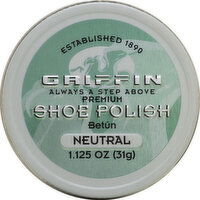 Griffin Shoe Polish, Premium, Neutral, 1.125 Ounce