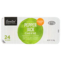 Essential Everyday Cheese, Pepper Jack, Cracker Cuts, Slices, 24 Each