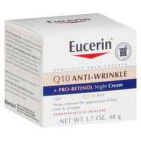 Eucerin Night Cream, + Pro-Retinol, Q10 Anti-Wrinkle, 1.7 Ounce