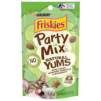 Friskies Party Mix Made in USA Facilities, Natural Cat Treats, Party Mix Natural Yums Catnip Flavor, 2.1 Ounce