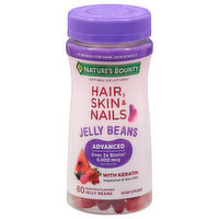 Nature's Bounty  Optimal Solutions Hair, Skin & Nails, Advanced, Jelly Beans, Mixed Fruit Flavored, 80 Each