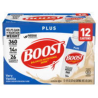 Boost Balanced Nutritional Drink, Very Vanilla, Glucose Control, 12 Each