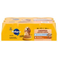 Pedigree Dog Food, Chicken, Liver & Beef, Beef, Bacon & Cheese, Chopped Ground Dinner, 12 Each