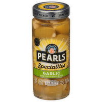 Pearls Specialties Pickles, Queen Olives, Hand-Stuffed, Garlic, 7 Ounce