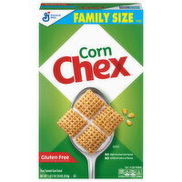 Chex Corn Cereal, Oven Toasted, Family Size, 18 Ounce