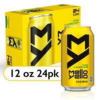 Mello Yello Citrus Flavored Soda Soft Drinks, 24 Each