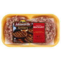 Johnsonville Grillers, Original Bratwurst, Patties, 4 Each