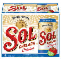 Sol Lager Chelada Clasica Beer, 12 Each
