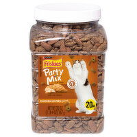 Friskies Party Mix Chicken Lovers Crunch Cat Treats with Real Chicken, 20 Ounce