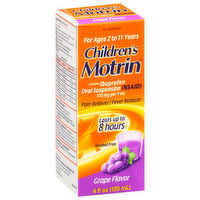 Motrin Pain Reliever/Fever Reducer, Grape Flavor, Children's, 4 Fluid ounce