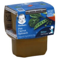 Gerber Natural for Baby Pea Carrot Spinach, 2 Pack, 2 Each