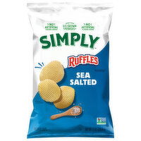 Ruffles Simply Potato Chips, Sea Salted, 8 Ounce