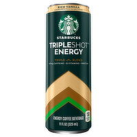 Starbucks Tripleshot Coffee Beverage, Energy, Rich Vanilla, Triple Blend, 11 Fluid ounce