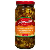 Mezzetta Giardiniera, Sandwich Mix, Hot Chicago Style, 16 Fluid ounce