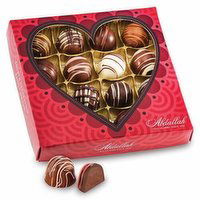 Abdallah Valentine’s Day Assorted Truffles Heart Window, 6.25 Ounce