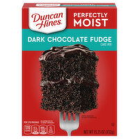 Duncan Hines Perfectly Moist Dark Chocolate Fudge Cake Mix, 15.25 Ounce