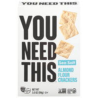 You Need This Almond Flour Crackers, Sea Salt, 3.5 Ounce