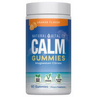 Natural Vitality Calm Gummies Orange Flavor Magnesium Citrate, 60 Each