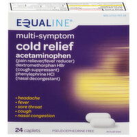 Equaline Cold Relief, Multi-Symptom, Caplets, 24 Each