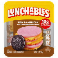 Lunchables Ham & American with Chocolate Creme Cookies, 3.2 Ounce