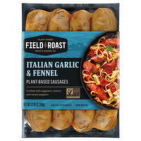 Field Roast Sausages, Italian Garlic & Fennel, Plant-Based, 12.95 Ounce
