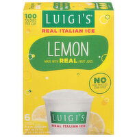 Luigi's Italian Ice, Lemon, 6 Each