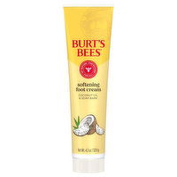 Burt's Bees Softening Foot Cream, Coconut Oil & Soap Bark, 4.3 Ounce