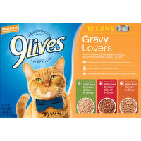 9 Lives Cat Food, Gravy Lovers, 12 Each