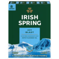 Irish Spring Soap Bars, Icy Blast, 8 Each