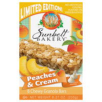 Sunbelt Bakery Granola Bars, Chewy, Peaches & Cream, 8 Each